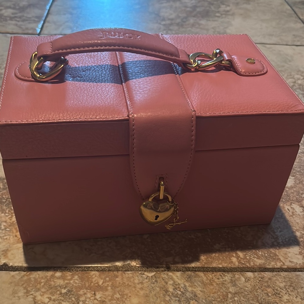 Juicy Couture Pink and Gold jewelry Case